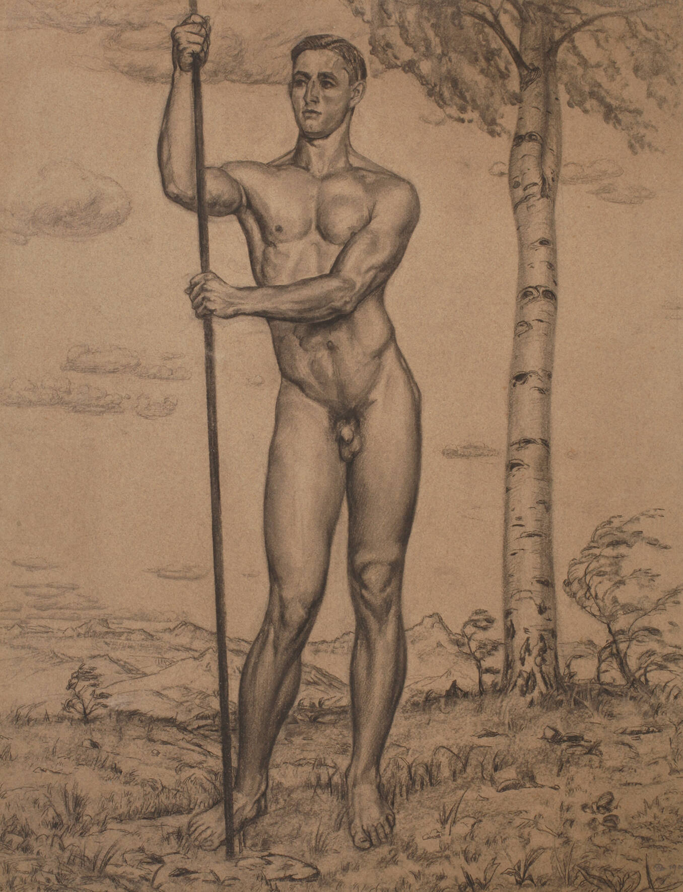 Walther Gasch, Stehender nackter Mann