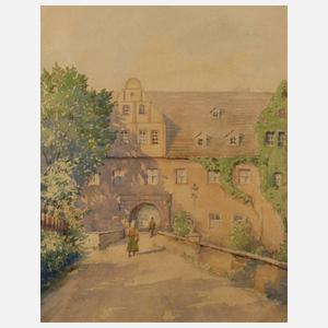E. Günther, "Schlosseingang Glauchau"