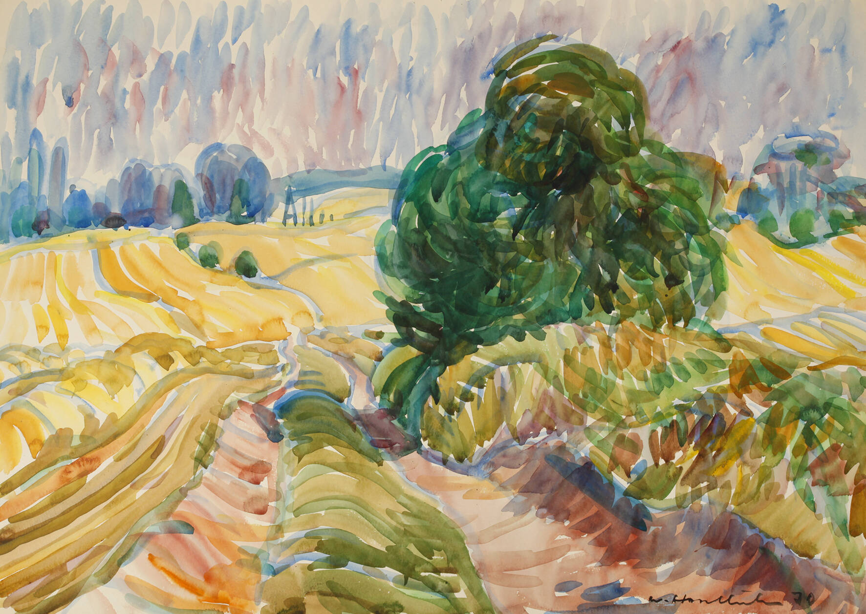 Werner Haselhuhn, Sommerliche Landschaft