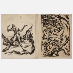 Max Erich Nicola, Paar Kohlezeichnungen