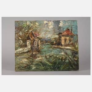 Prof. Walter Prescher van Ed, "Mühle in der Normandie"