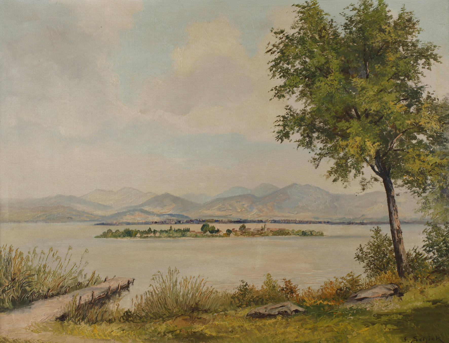 Friedrich Schick, Blick nach Frauenchiemsee