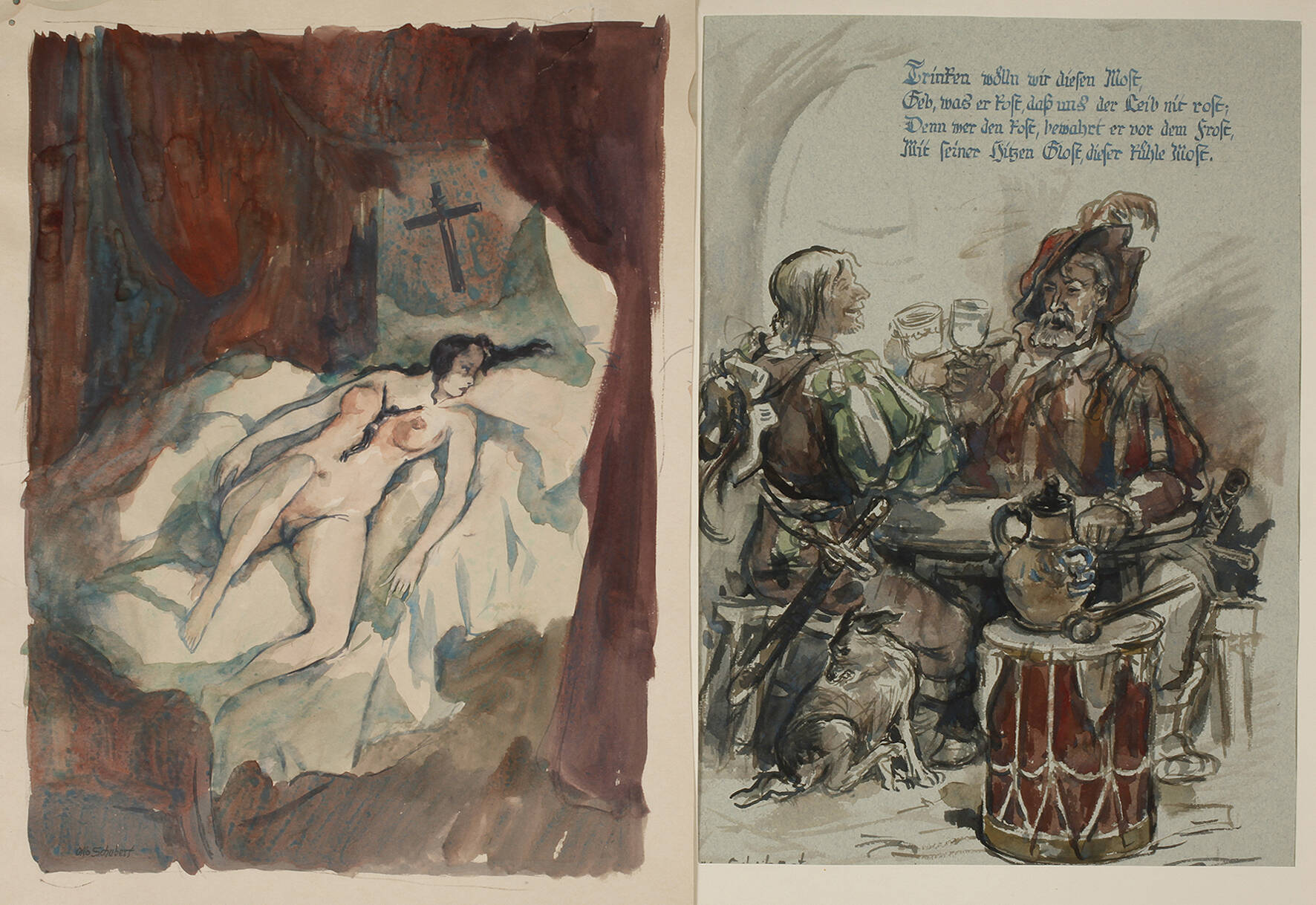 Otto Schubert, Paar Illustrationen