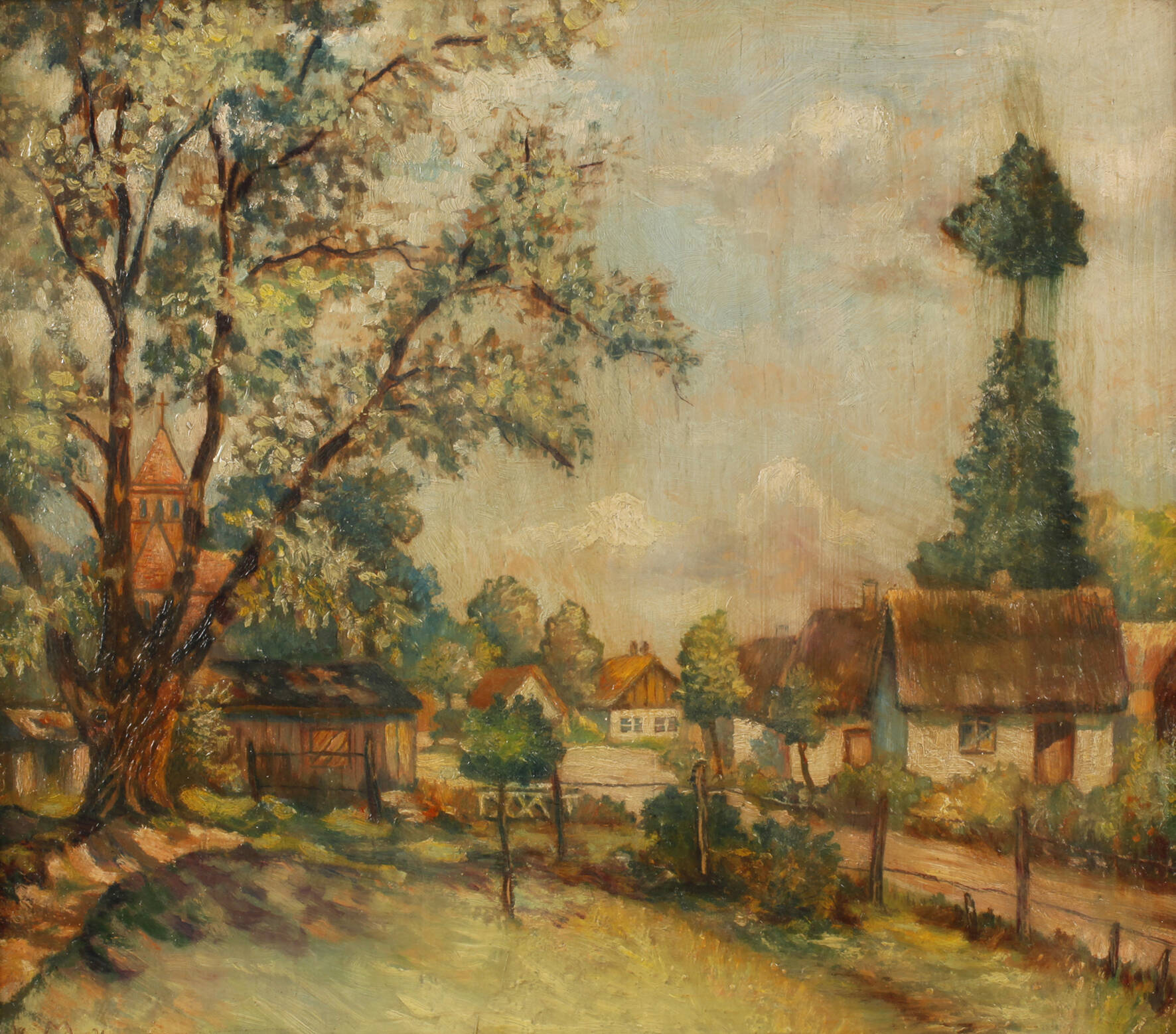 Prof. Max Wislicenus attr., Dorf bei Radom