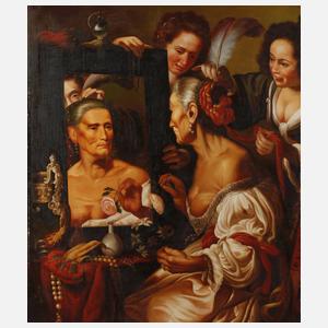 nach Bernardo Strozzi "Alte Kokette"
