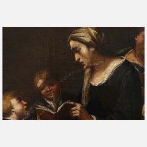 Paar Barockbilder "Gesangsunterricht"