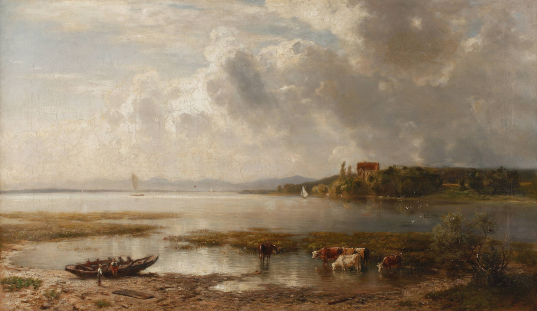 Ludwig Gebhardt, Rinder am Seeufer