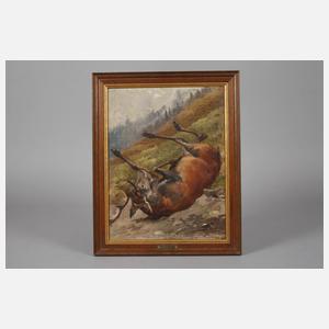 Prof. Otto Recknagel, attr., Stürzender Hirsch