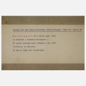 Prof. Otto Recknagel, attr., Stürzender Hirsch