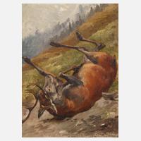 Prof. Otto Recknagel, attr., Stürzender Hirsch111