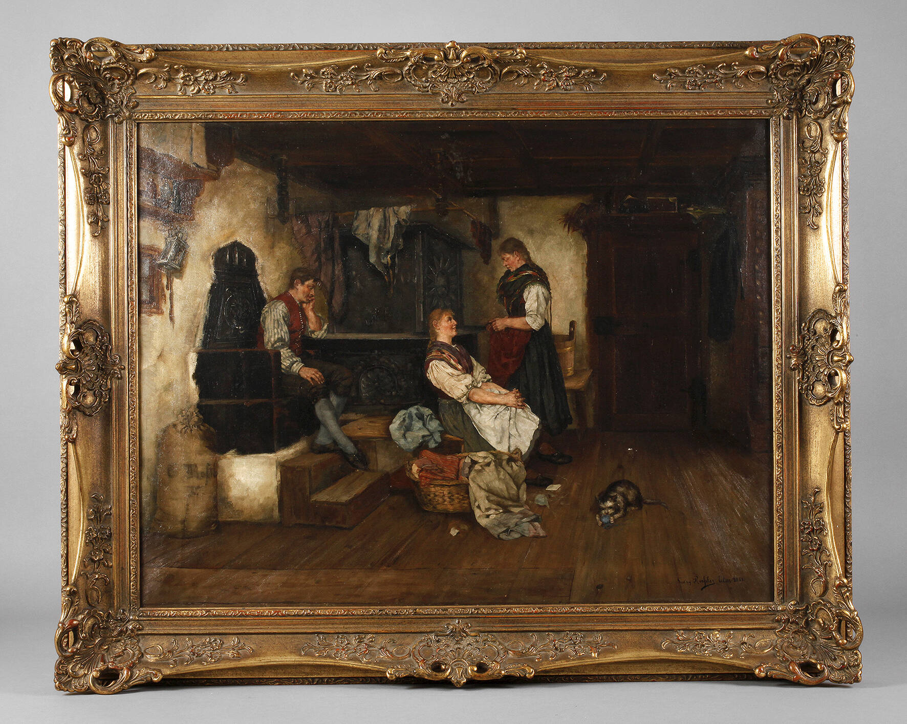 Georg Roessler, Häusliche Szene