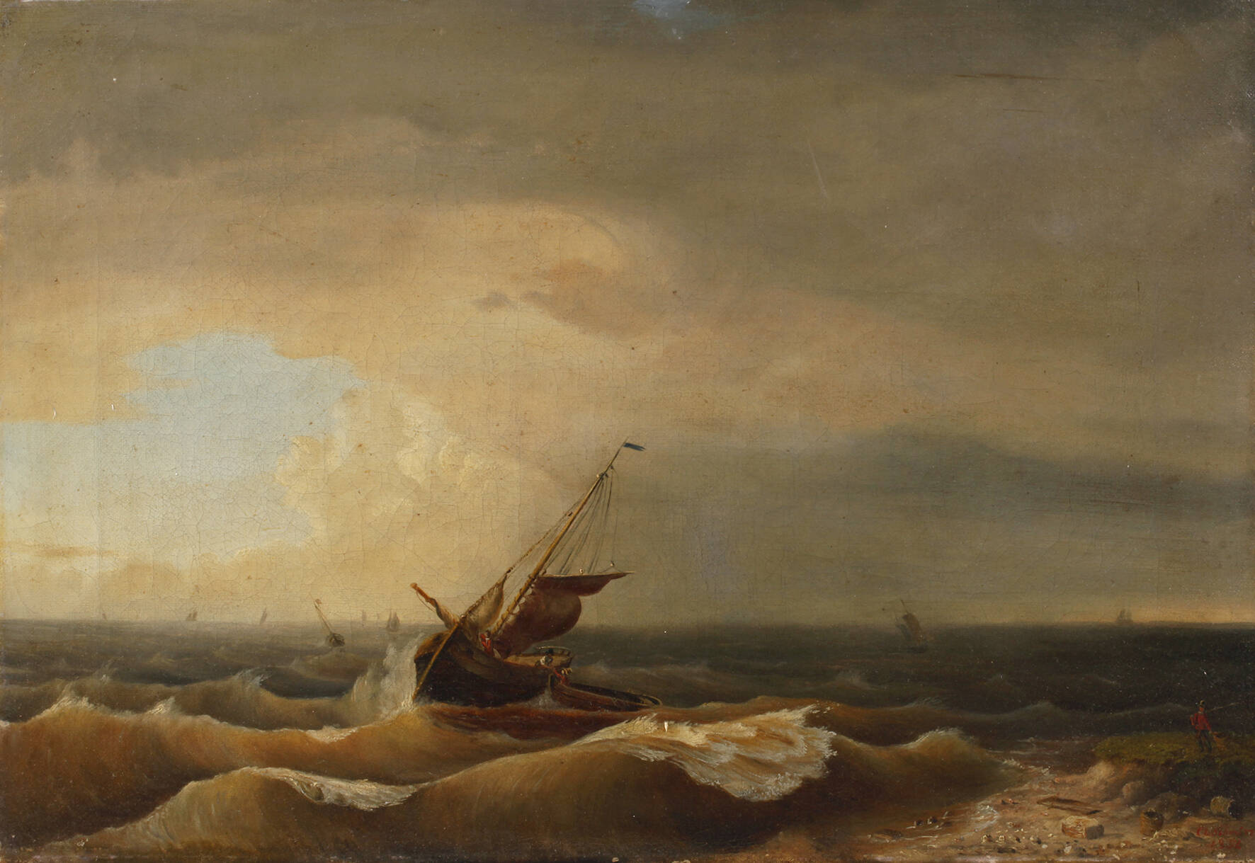 C. L. Schmitz, Schiffe auf stürmischer See