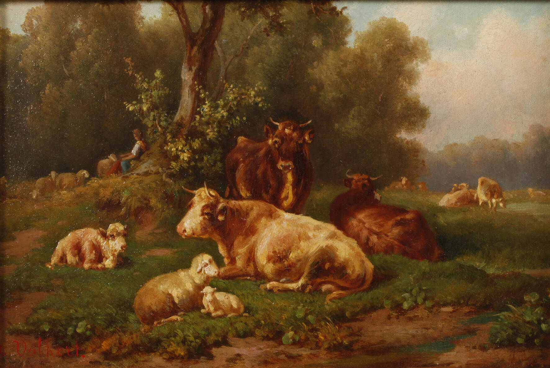 A. Volkert, Vieh auf der Weide
