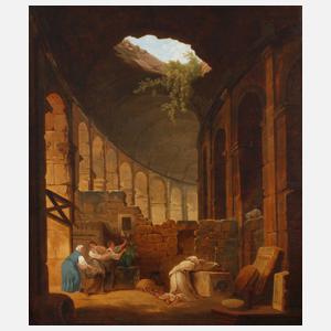 "Eremit im Kolosseum" nach Hubert Robert