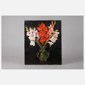 Franz Aumer, "Gladiolen in Glaskrug"