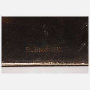 Franz Aumer, "Gladiolen in Glaskrug"