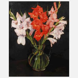 Franz Aumer, "Gladiolen in Glaskrug"