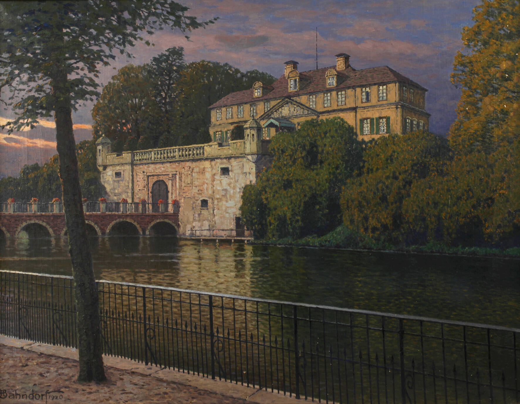 Heribert Bahndorf, Wasserschloss in der Dämmerung