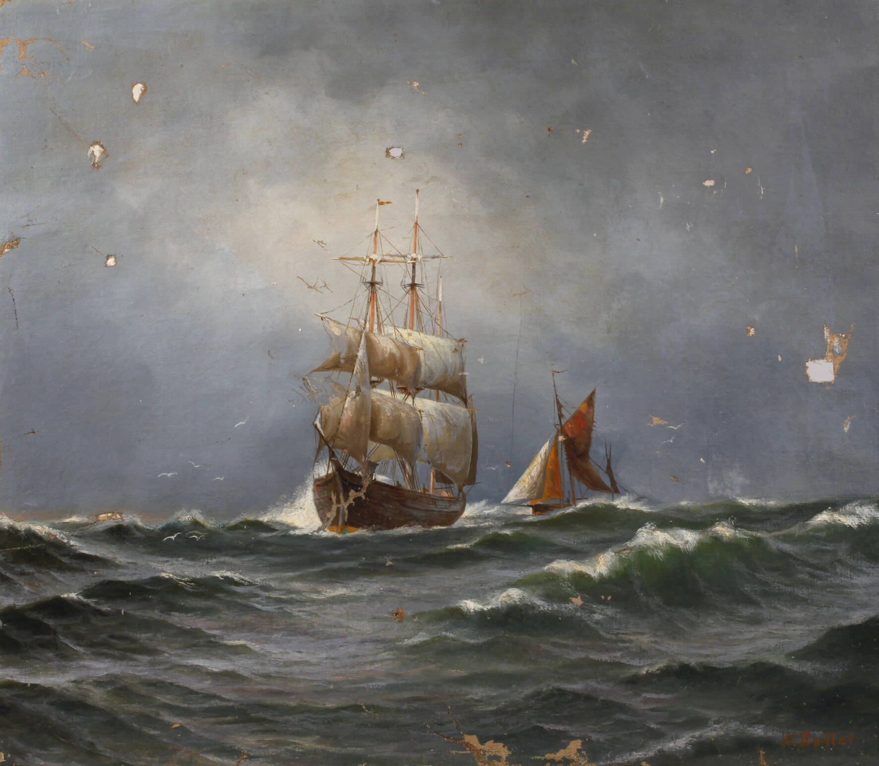 M. Ballot, Schiffe auf hoher See
