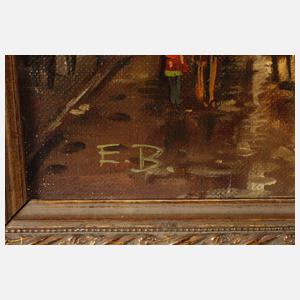 Eleonore Berchtold (attr.), Pariser Straßenszene