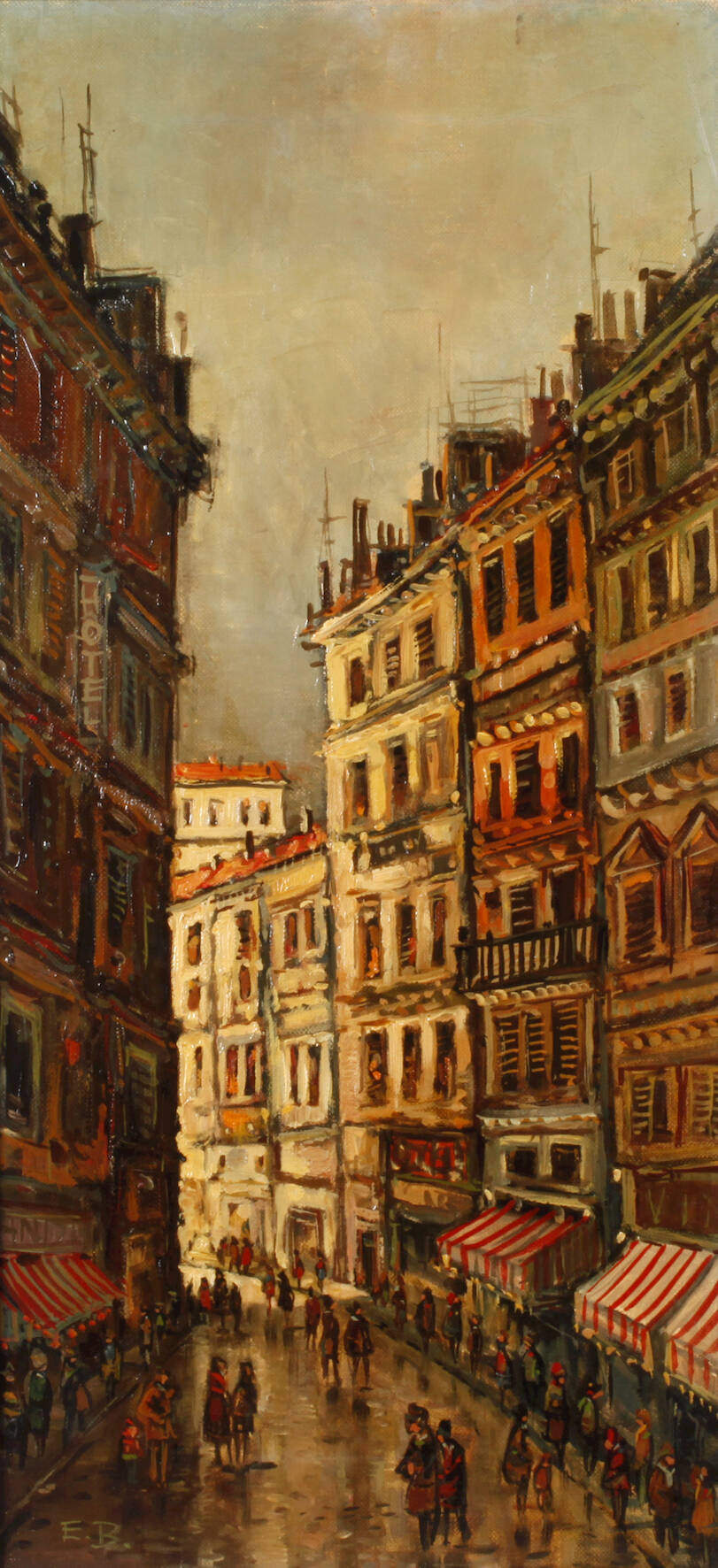 Eleonore Berchtold (attr.), Pariser Straßenszene