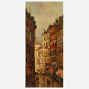 Eleonore Berchtold (attr.), Pariser Straßenszene