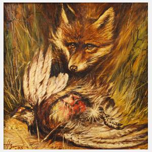 Herbert Bormann (attr.), Fuchs mit Beute