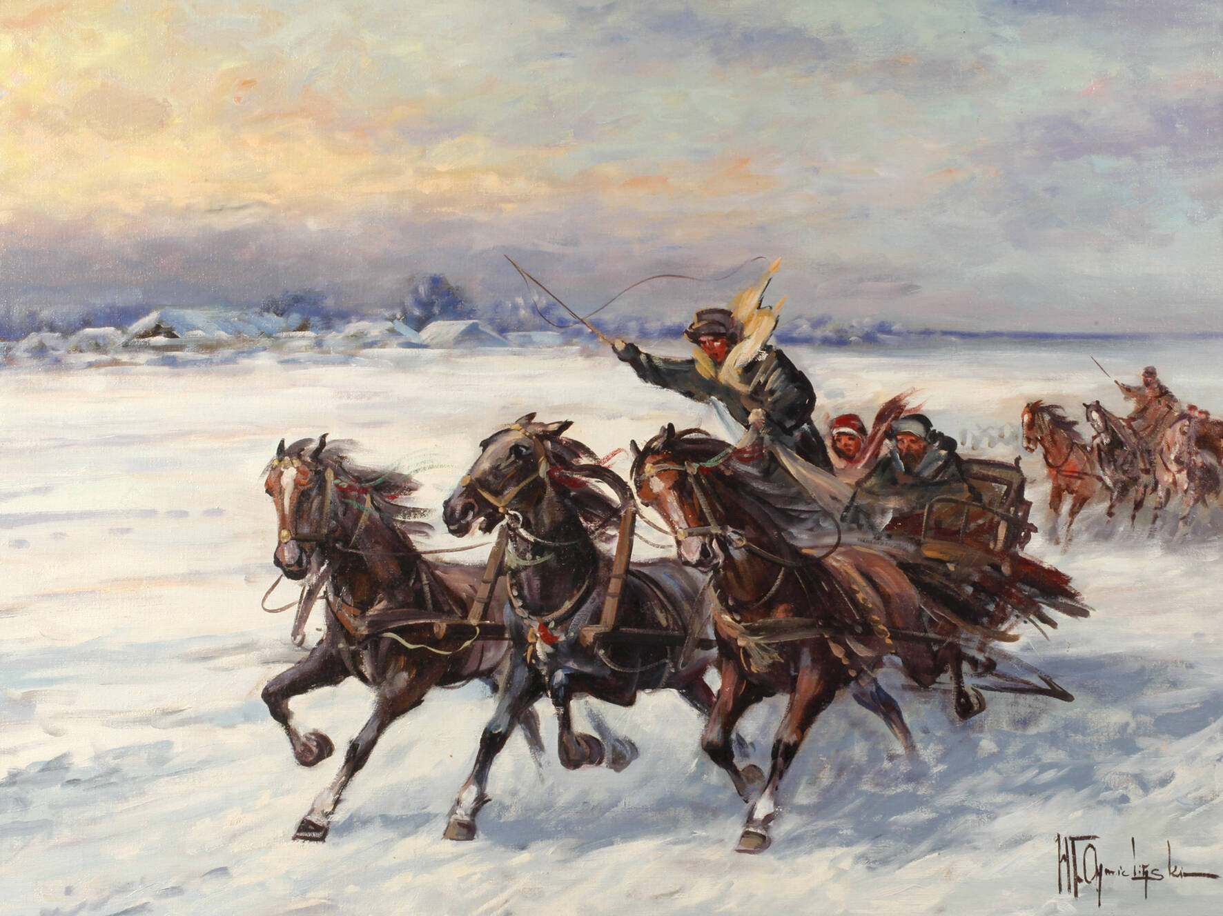 Wladyslaw Chmielinski, Schlittenfahrt