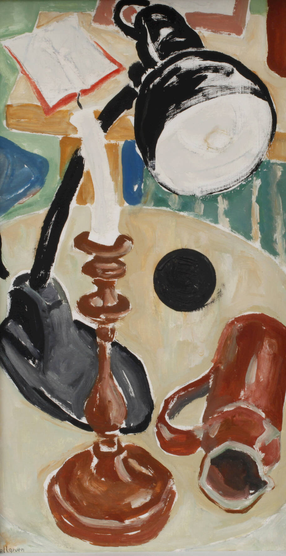 Franziskus Dellgruen, Stillleben mit Bauhauslampe