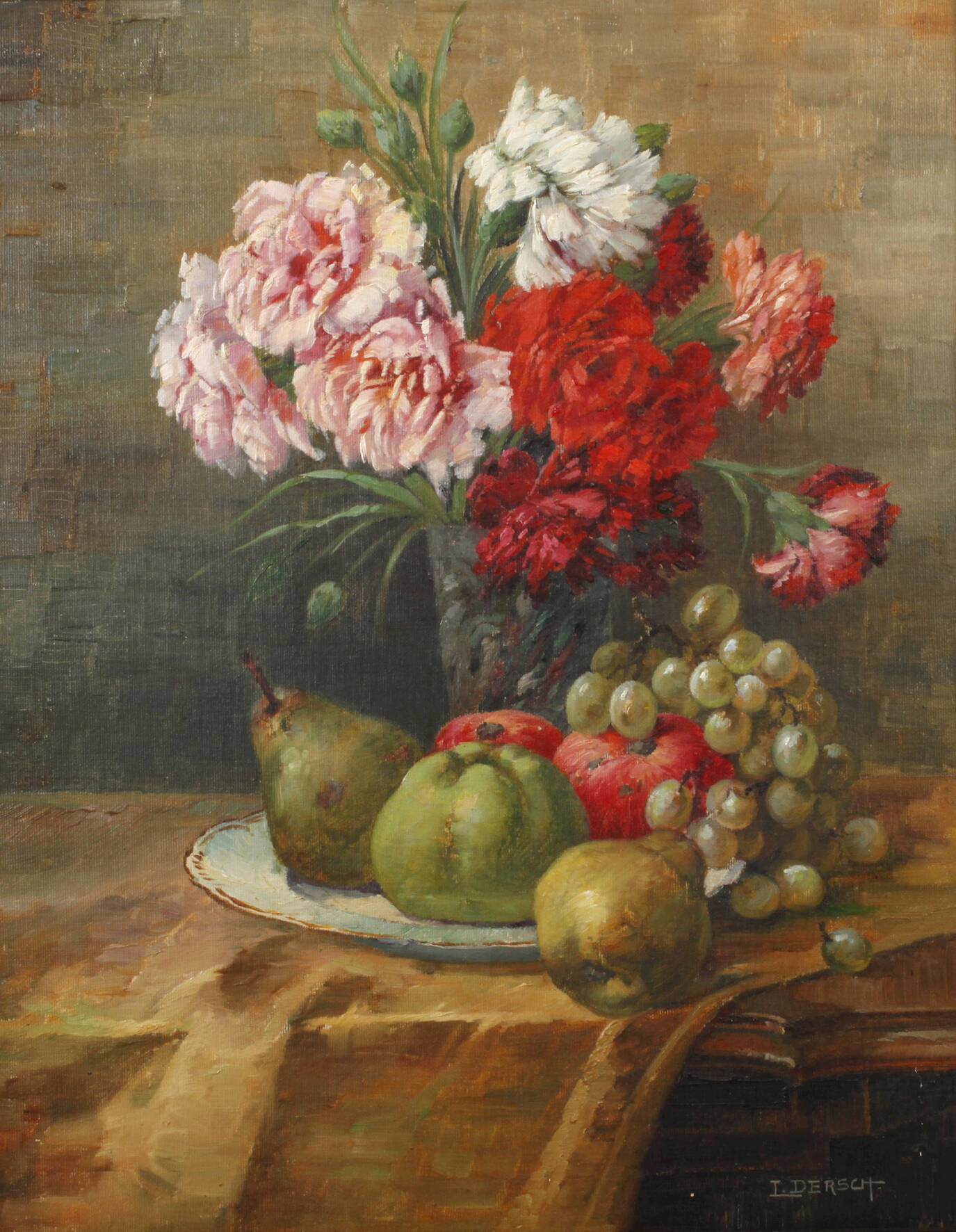 L. Dersch, Nelkenstillleben