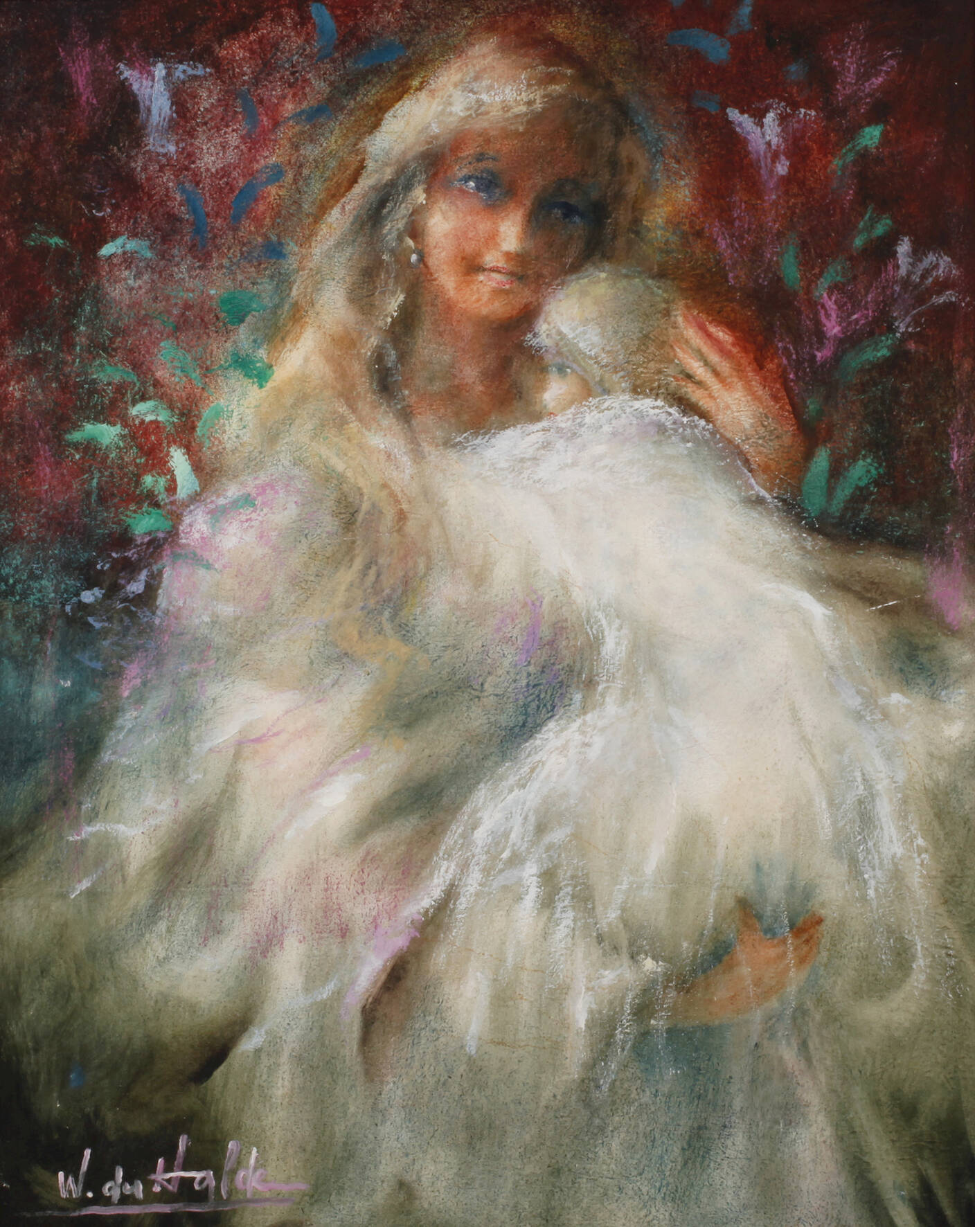 Walter du Halde, Junge Frau mit Kind