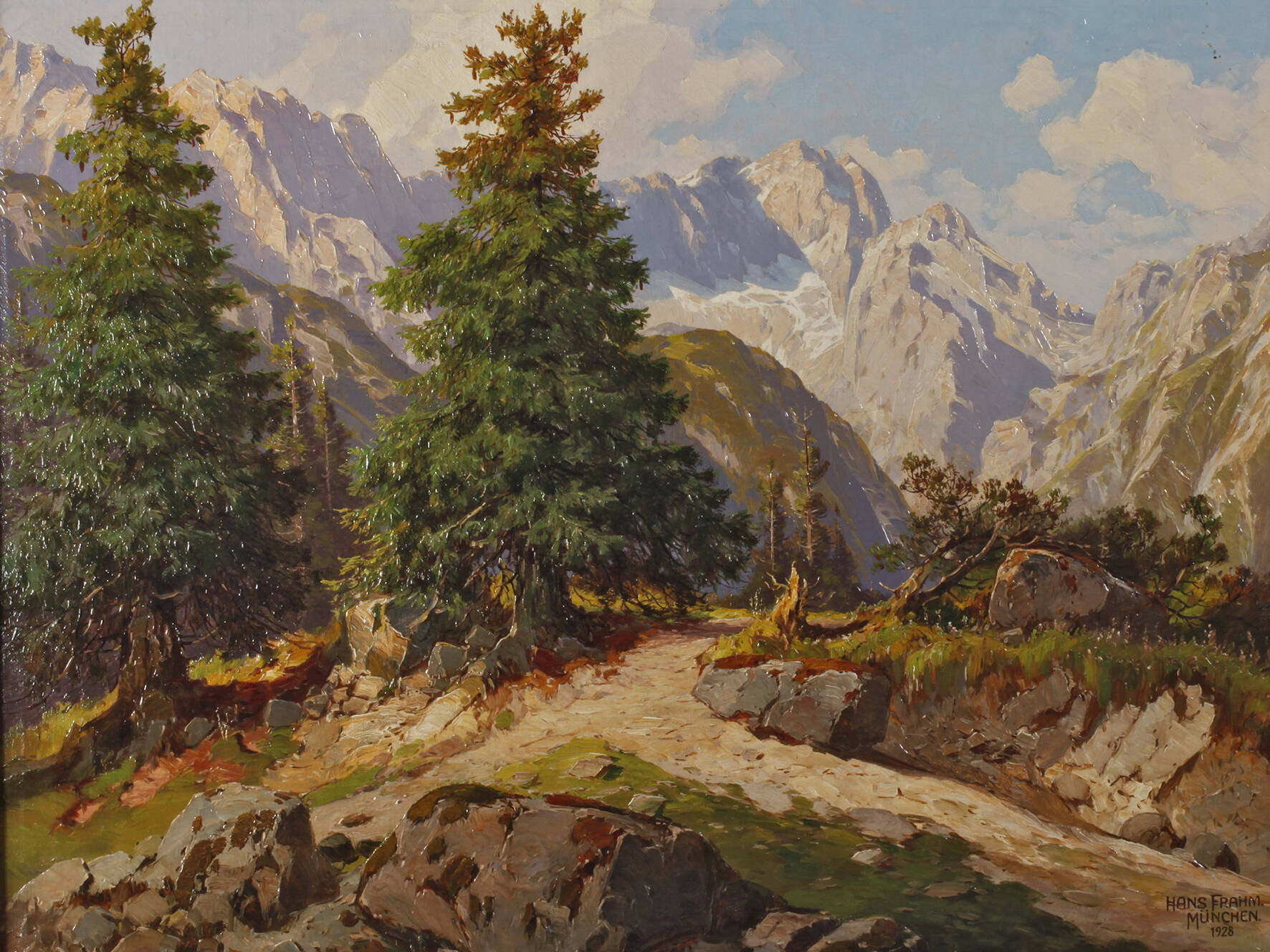 Hans Frahm, Blick auf Zugspitze und Höllental