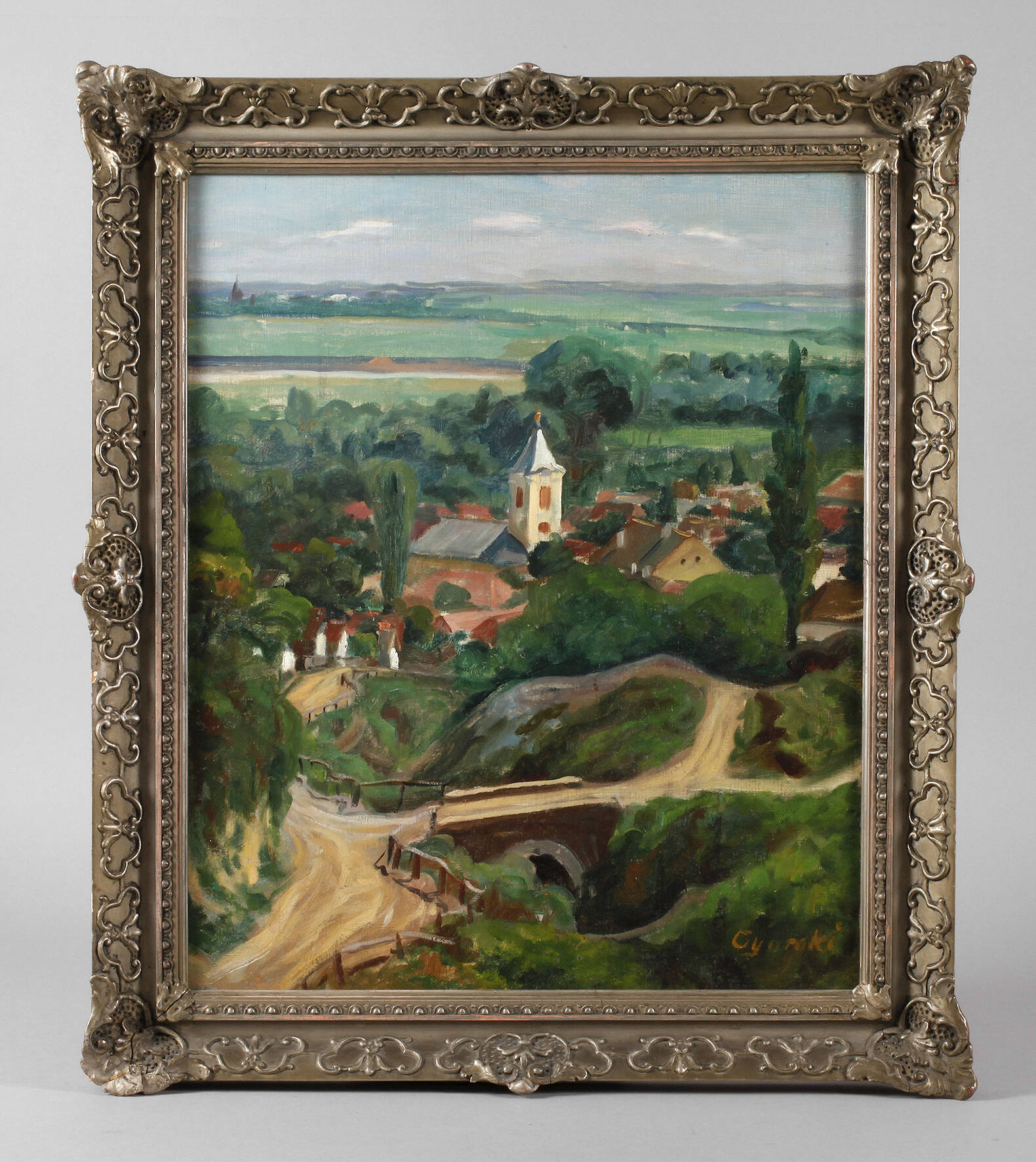 Pal Gyoroki, Sommerliche Dorfansicht