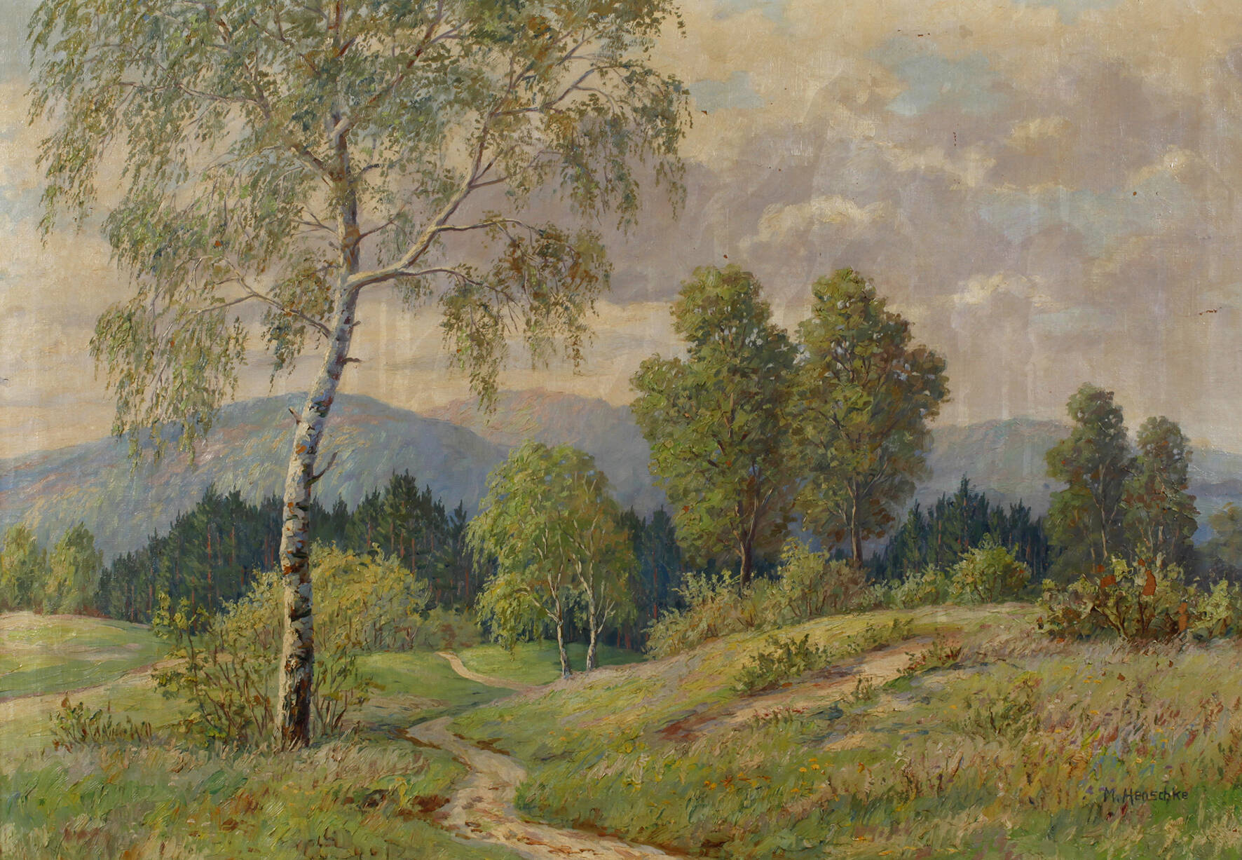 M. Henschke, Frühlingslandschaft