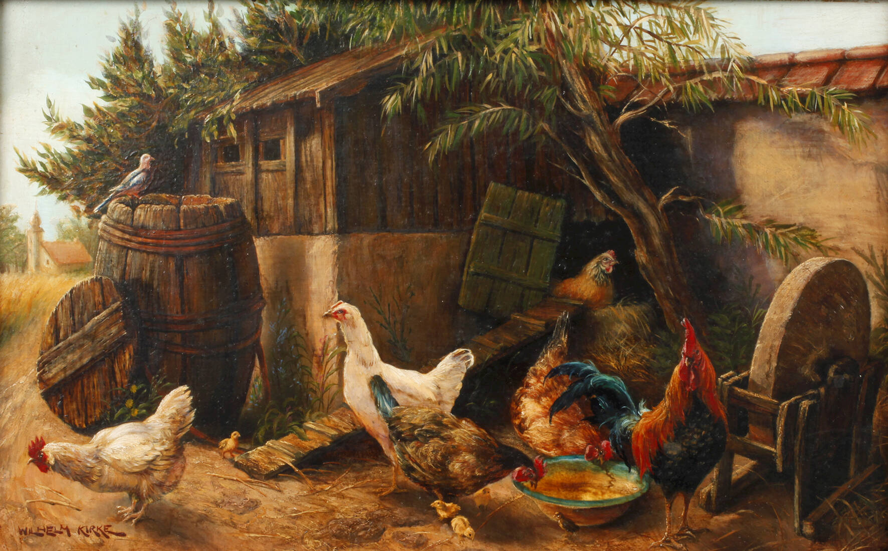 Wilhelm Kirke, Auf dem Hühnerhof