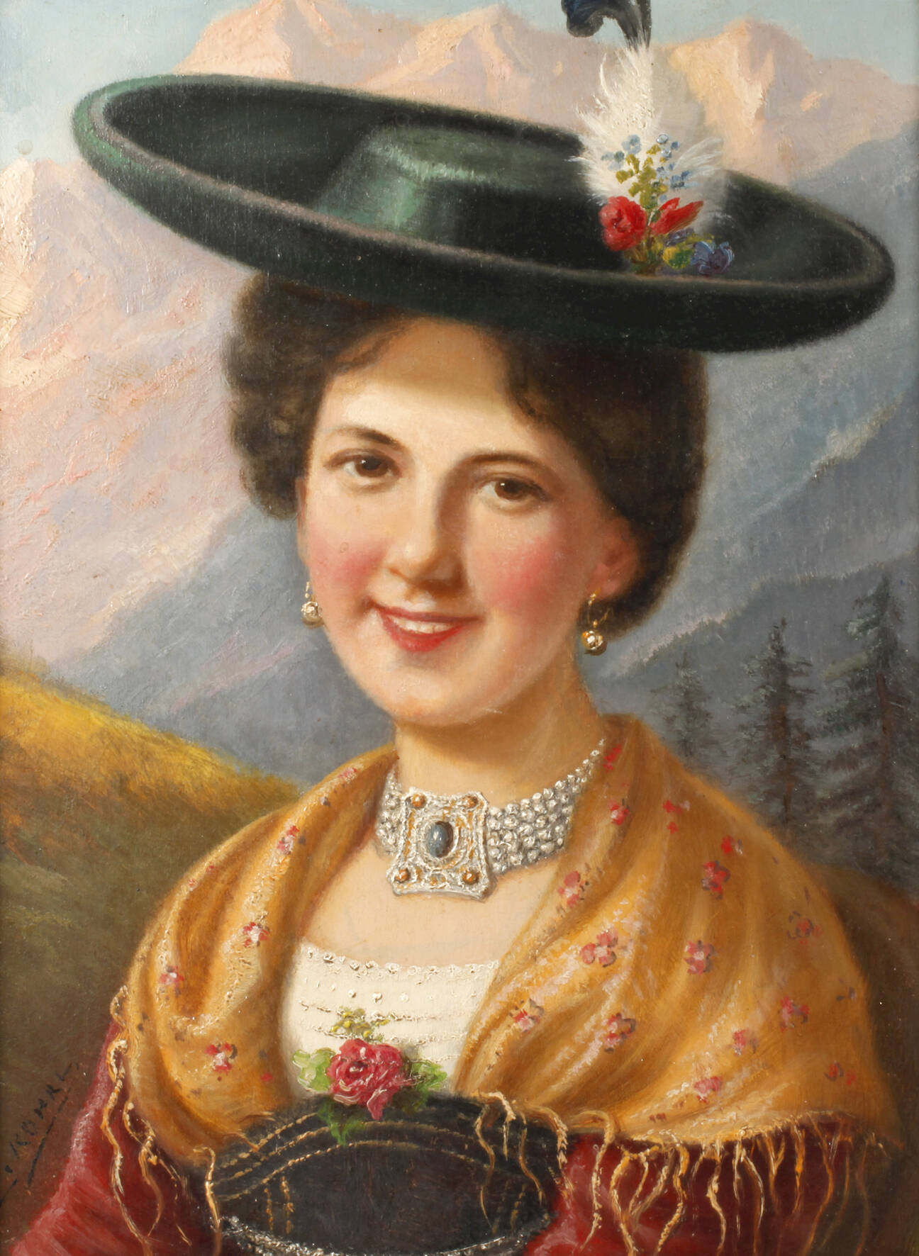 Ludwig Dominik Kohrl, Frau in Tracht
