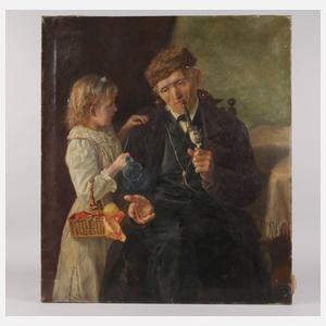 Paul Kretzschmar, Pfeife rauchender Herr mit Kind