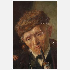 Paul Kretzschmar, Pfeife rauchender Herr mit Kind