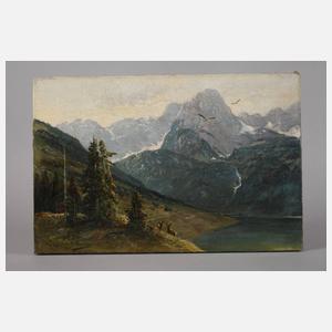 Moritz Müller II, Alpenlandschaft mit Rehen