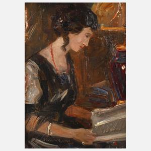 Józef Ápárd Murmann, attr., Lesende Frau