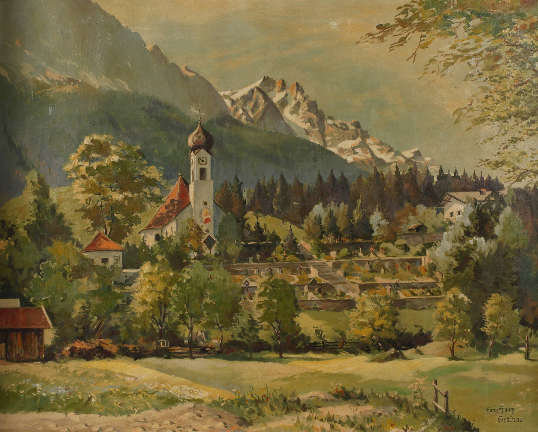 Hans Saum, Blick auf Grainau