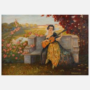 Schönfelder, Gitarrenspielerin im Schlosspark