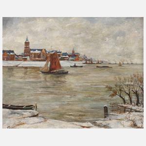 Tillmanns, Stadt an winterlicher Küste