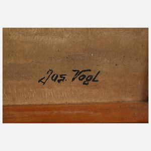 Josef Vogl, Dorf vor Gebirgssilhouette