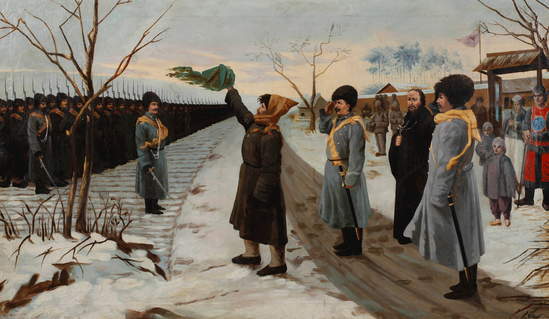 Russisches Regiment beim Appell