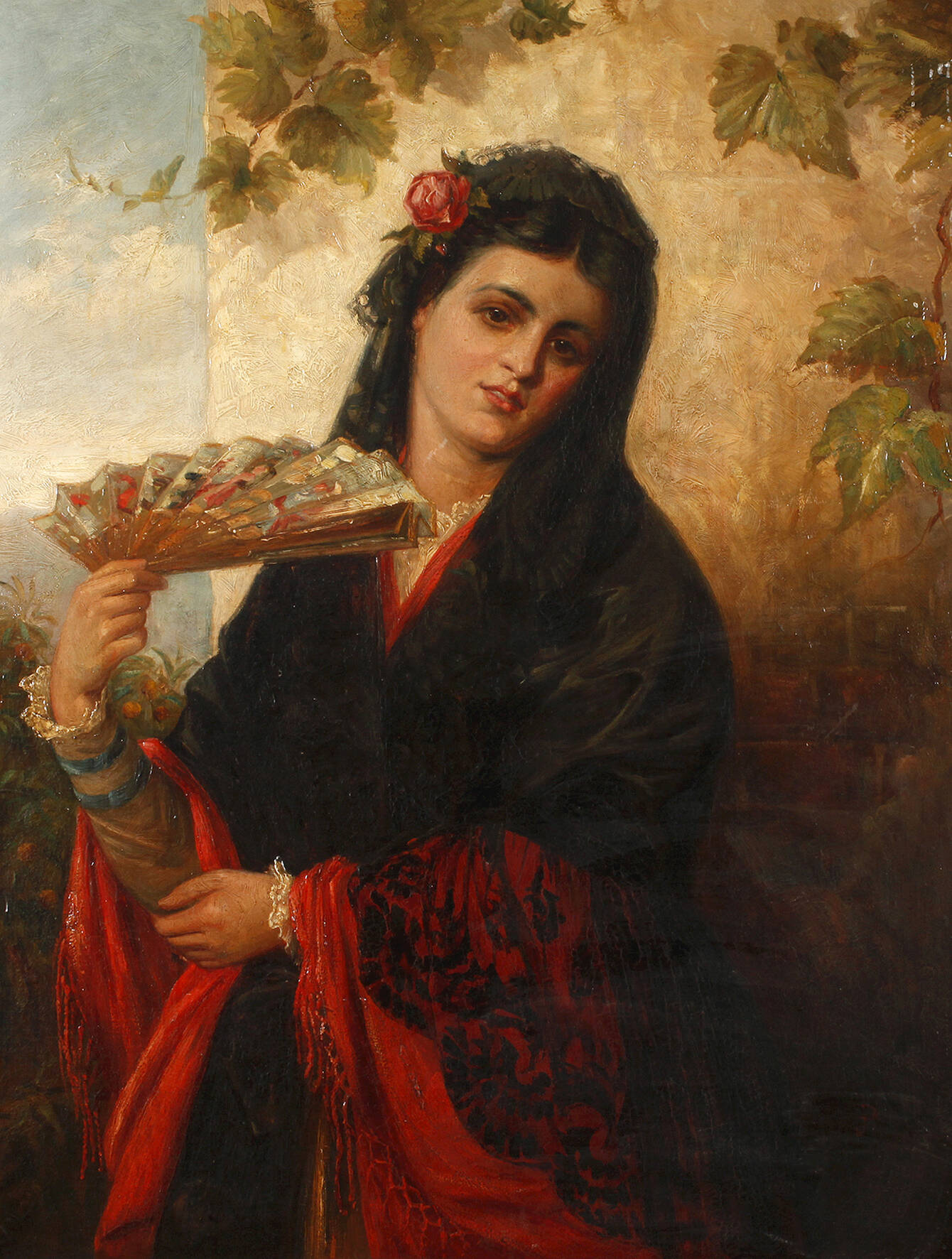 Spanierin mit Fächer