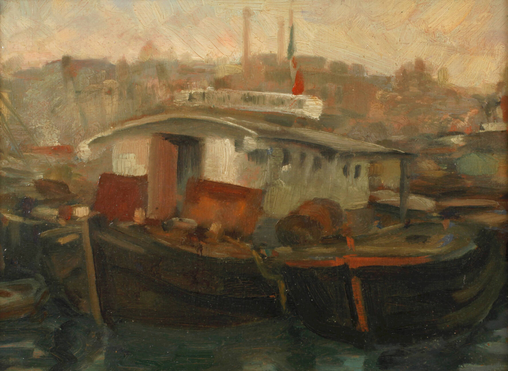 Am Kai liegenden Boote