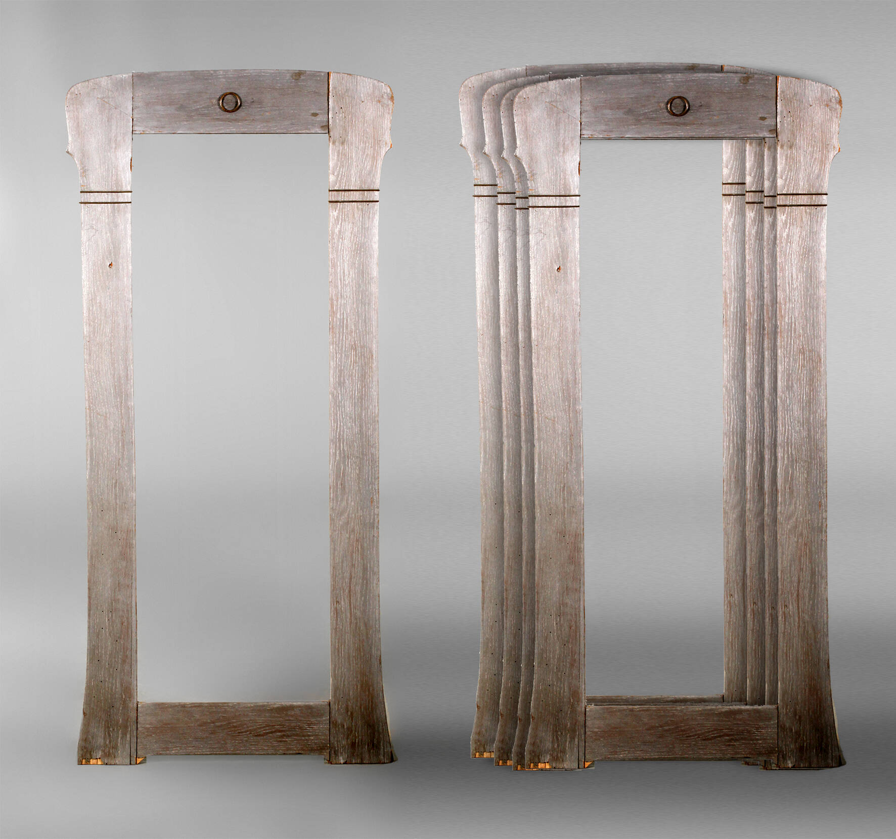 Vier Rahmenpendants Jugendstil um 1910