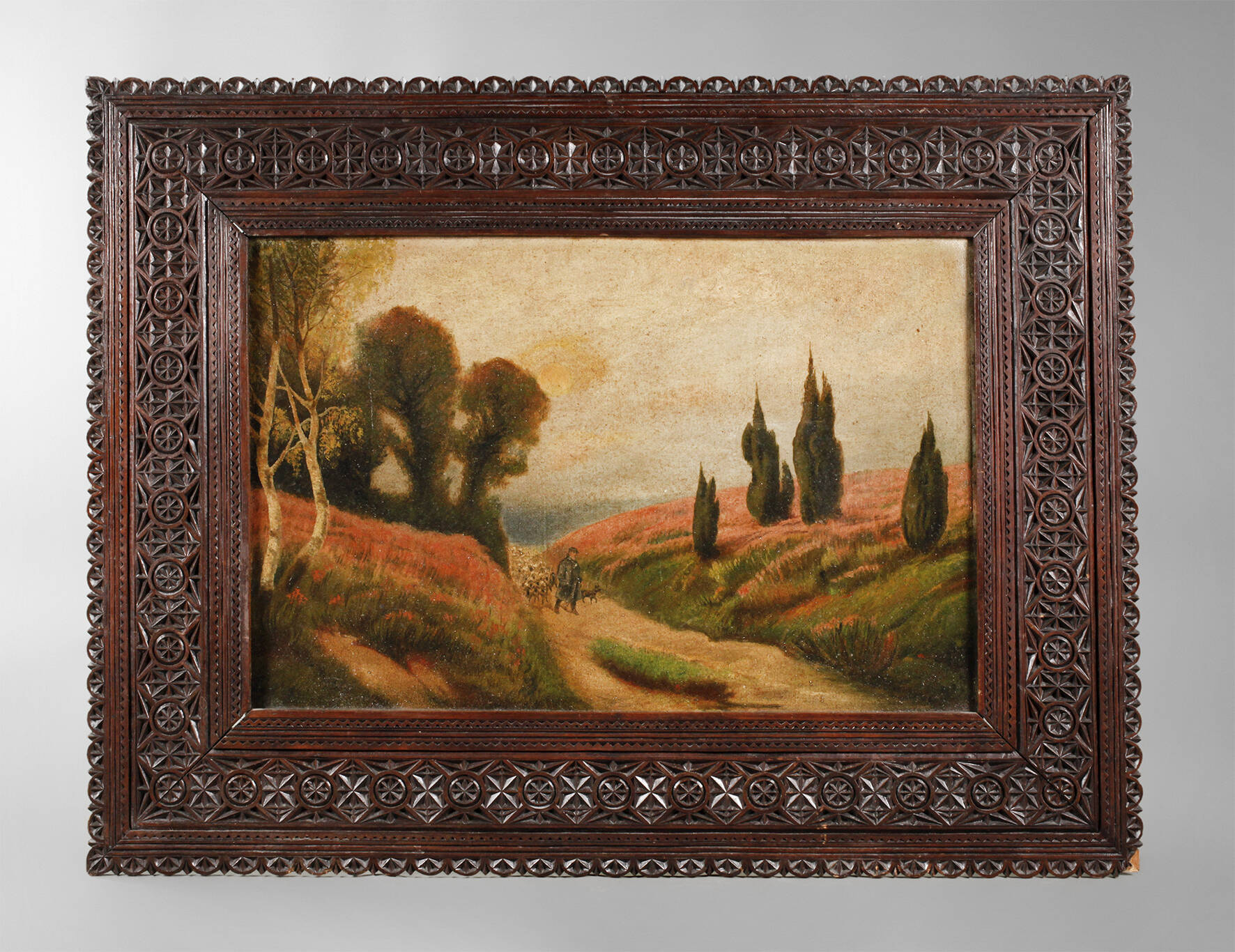 Rahmen mit Kerbschitzerei um 1930