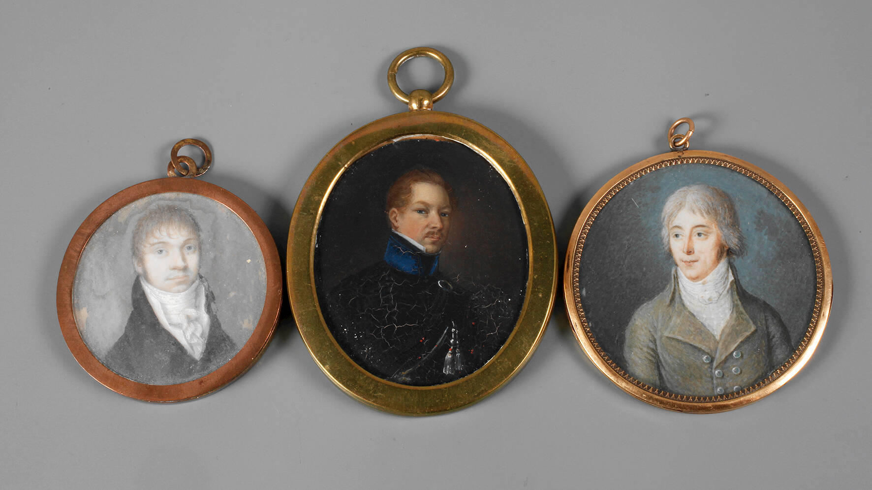 Drei biedermeierliche Miniaturen